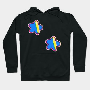 Neon star pattern Hoodie